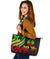 American Samoa Large Laether Tote - Reggae Tentacle Turtle - Polynesian Pride