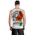 Tonga Men's Tank Top - Tropical Flowers White Patterns Style - Polynesian Pride