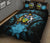 Solomon Islands Polynesian Quilt Bed Set Hibiscus Blue - Polynesian Pride