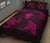 Hawaii Map Kanaka Polynesian Quilt Bed Set Circle Underwater Pink - Polynesian Pride