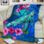 Hawaii Honu Aumakua Sea Hibiscus Premium Blanket - Nin Style - Polynesian Pride