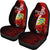 Tuvalu Polynesian Car Seat Covers - Coat Of Arm With Hibiscus - Polynesian Pride