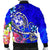 Tonga Men's Bomber Jacket - Turtle Plumeria (Blue) - Polynesian Pride