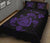 Hawaii Turtle Hibicus Map Quilt Bed Set - Purple - Polynesian Pride