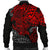 Guam Polynesian Bomber Jacket (Men) - Red Turtle Flowing - Polynesian Pride