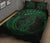 Polynesian Quilt Bed Set - Polynesian Green Seahorse Tattoo - Polynesian Pride