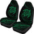 Hawaii Turtle Car Seat Covers - Green - Frida Style Universal Fit Black - Polynesian Pride