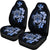 Hawaiian Kanaka Hibiscus Plumeria Mix Polynesian Turtle Car Seat Covers Blue AH Universal Fit Blue - Polynesian Pride