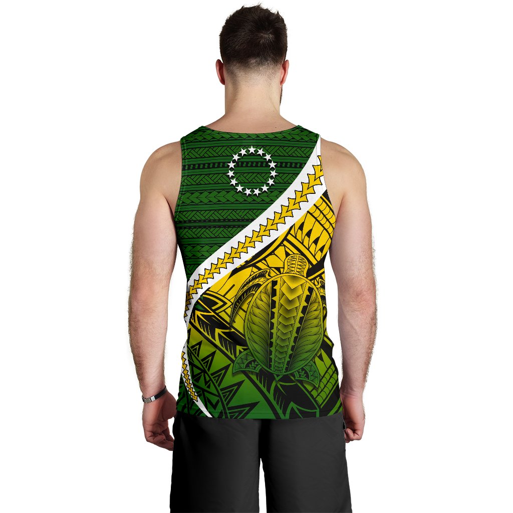 Cook Islands Men Tank Top Style Turtle Rugby - Polynesian Pride
