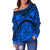 Polynesian Off Shoulder Sweaters - Guam Flag, Seal with Maui Moana Tattoo - Polynesian Pride