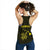 Hawaii Kakau Polynesian Turtle Map Women's Racerback Tank - Yellow - Polynesian Pride