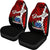 Samoa Polynesian Car Seat Covers - Tribal Wave Tattoo Flag Color - Polynesian Pride