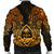 Guam Polynesian Men Bomber Jacket - Gold Turtle Homeland - Polynesian Pride