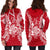 New Caledonia Polynesian Hoodie Dress Map Red White - Polynesian Pride