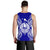 French Polynesia Polynesian Men Tank Top Map Blue - Polynesian Pride