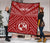 Tonga Personalised Premium Quilt - Tonga Seal With Polynesian Tattoo Style (Red) - Polynesian Pride