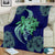 Hawaii Polynesian Turtle Hibiscus Premium Blanket - Green - Polynesian Pride