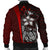 Kosrae Micronesia Men's Bomber Jackets Red - Turtle With Hook - Polynesian Pride