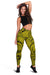 Polynesian Maori Lauhala Yellow Hawaii Women's Leggings AH - Polynesian Pride