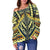 Polynesian Tattoo Off Shoulder Sweater - Polynesian Pride