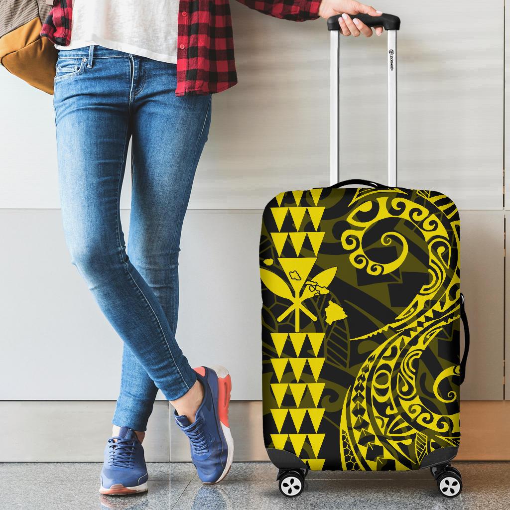 Kanaka Map Yellow Polynesian Luggage Covers Yellow - Polynesian Pride