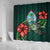 Guam Polynesian Shower Curtain - Green Turtle Hibiscus - Polynesian Pride