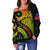 Samoa Women's Off Shoulder Sweater - Samoa Polynesian Decorative Patterns - Polynesian Pride