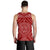 Tahiti Personalised Men's Tank Top - Tahiti Seal In Polynesian Tattoo Style (Red) - Polynesian Pride