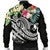 YAP Polynesian Men's Bomber Jacket - Summer Plumeria (Black) - Polynesian Pride