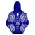 Niue Polynesian All Over Zip up Hoodie Map Blue - Polynesian Pride