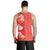 Hawaii Hibiscus Flower Polynesian Men's Tank Top - Curtis style - Orange - Polynesian Pride