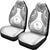 Chuuk Polynesian Car Seat Covers Pride Seal And Hibiscus White - Polynesian Pride