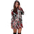 Federated States of Micronesia Women's Hoodie Dress - Tribal Flower Special Pattern Red Color - Polynesian Pride