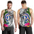 Northern Mariana Islands Men's Tank Top White - Turtle Plumeria Banana Leaf - Polynesian Pride