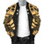 Gambier Islands Men Bomber Jackets - Polynesian Tattoo Gold - Polynesian Pride