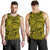 Polynesian Maori Lauhala Yellow Hawaii Men's Tank Top Yellow - Polynesian Pride