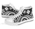 Wallis and Futuna High Top Canvas Shoes - White Tentacle Turtle - Polynesian Pride