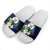 Niue Polynesian Slide Sandals - Turtle With Plumeria Flowers - Polynesian Pride