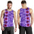 Hawaii Hibiscus Flower Polynesian Men's Tank Top - Curtis style - Purple Purple - Polynesian Pride