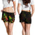 New Caledonia Polynesian Women's Shorts - Turtle With Blooming Hibiscus Reggae - Polynesian Pride