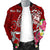 Guam Custom Personalised Men's Bomber Jacket - Turtle Plumeria (Red) - Polynesian Pride