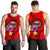 Samoa Polynesian Men's Tank Top - Floral With Seal Red - Polynesian Pride