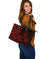 Guam Polynesian Large Leather Tote Bag - Red Tentacle Turtle - Polynesian Pride