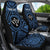 Kosrae Personalised Car Seat Covers - Kosrae Flag In Polynesian Tattoo Style (Blue) - Polynesian Pride