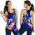 Yap Women's Racerback Tank - Humpback Whale with Tropical Flowers (Blue) - Polynesian Pride