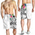 Nauru Polynesian Men's Shorts - Summer Plumeria (White) - Polynesian Pride