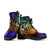 Tonga Leathet Boots - Rainbow Polynesian Pattern - Polynesian Pride