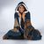 Hawaii Turtle Plumeria Polynesian Kanaka Map - Blue Style - Hooded Blanket AH - Polynesian Pride