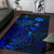 Wallis And Futuna Area Rugs Turtle Hibiscus Blue - Polynesian Pride