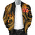 Tonga Polynesian Men Bomber Jacket - Gold Plumeria - Polynesian Pride